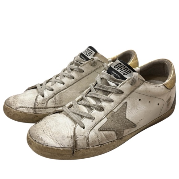 Golden Goose Shoes - Golden Goose Superstar White Star Sneakers Designer Distressed EU 37 7 US